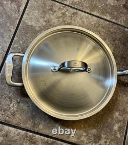 Poêle Sauté Made In Cookware en Acier Inoxydable de 3,5 QT avec Couvercle Fabriqué en Italie