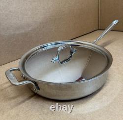 Poêle à Sauté en Acier Inoxydable D3 3-Ply All-Clad 3 Quart, Induction Argent