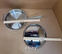 Poêle à Sauté en Acier Inoxydable D3 3-Ply All-Clad 3 Quart, Induction Argent