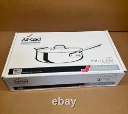 Poêle à Sauté en Acier Inoxydable D3 3-Ply All-Clad 3 Quart, Induction Argent