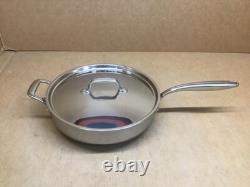 Poêle à Sauter Couverte en Acier Inoxydable Clad Breville 5 Quart, Argent