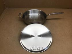 Poêle à Sauter Couverte en Acier Inoxydable Clad Breville 5 Quart, Argent