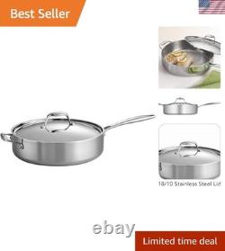 Poêle à Sauter Tri-Ply de 6 Quarts en Acier Inoxydable avec Finition Miroir Polyvalente Poêle à Sauter Tri-Ply de 6 Quarts en Acier Inoxydable avec Finition Miroir Polyvalente
