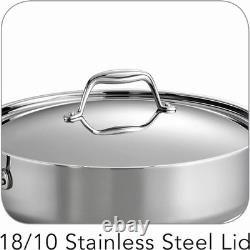 Poêle à Sauter Tri-Ply de 6 Quarts en Acier Inoxydable avec Finition Miroir Polyvalente Poêle à Sauter Tri-Ply de 6 Quarts en Acier Inoxydable avec Finition Miroir Polyvalente