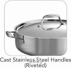 Poêle à Sauter Tri-Ply de 6 Quarts en Acier Inoxydable avec Finition Miroir Polyvalente Poêle à Sauter Tri-Ply de 6 Quarts en Acier Inoxydable avec Finition Miroir Polyvalente