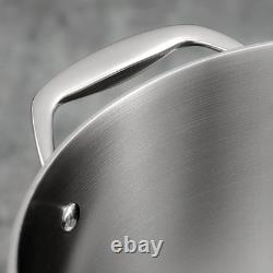 Poêle à braiser Signature en acier inoxydable tri-couche de 3 pintes avec couvercle, induction