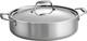 Poêle à Braiser En Acier Inoxydable à Triple Couche De 6 Quarts Avec Couvercle, Prête Pour Induction, Plat.