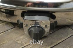 Poêle électrique ALL-CLAD 6 pintes 6701 E105725 avec couvercle en acier inoxydable, testé et fonctionne