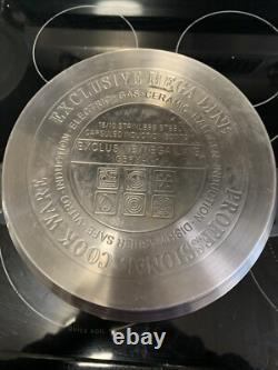 Poêle en acier inoxydable 6 quart Vintage Exclusive Mega avec couvercle fabriquée en Allemagne