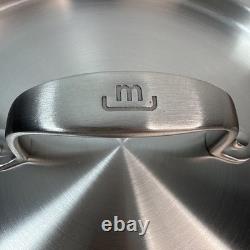 Poêle sauteuse en acier inoxydable de 3,5 pintes Made In avec couvercle, entièrement revêtue à 5 couches, NEUVE