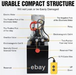 Pompe hydraulique électrique en acier inoxydable de 10 quarts, 3200 PSI, pour machines compactes