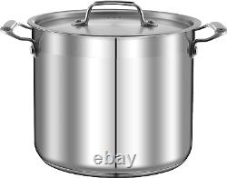 Pot De Cuisson En Acier Inoxydable 14 Quart, Pot À Induction Lourd, Pot De Soupe