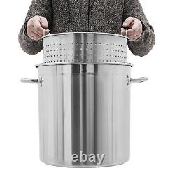 Pot de Stock en Acier Inoxydable 78 Quart Grande Cuisine Soupe Grand Cuisinage Vapeur Friteuse