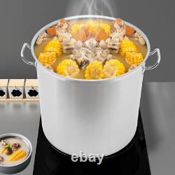 Pot de cuisson en acier inoxydable de 100 quart avec couvercle pour cuisine de restaurant