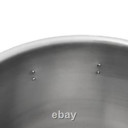 Pot de cuisson en acier inoxydable de 100 quart avec couvercle pour cuisine de restaurant