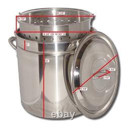 Pot en acier inoxydable nervuré King Kooker KK36SR, 36 pintes