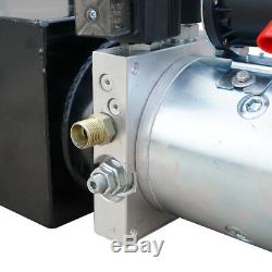Remorque De Décharge De La Pompe Hydraulique 12v Double Effet De 3 Pintes - Réservoir En Acier Inoxydable