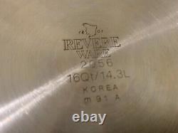 Revere Ware 2056 Acier Inoxydable 16 Quart/14.3l Stockpot #m91a Wb
