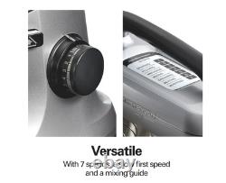 Robot culinaire Hamilton Beach avec bol en acier inoxydable de 4 quarts, 7 vitesses, 300 watts