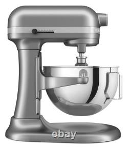 Robot culinaire KitchenAid 5,5 quart à bras levé KSM55SJSXCU en acier inoxydable chromé