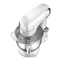 Robot pâtissier Cuisinart 12 vitesses avec bol en acier inoxydable de 5,5 litres, blanc