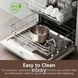 Robot pâtissier, bol en acier inoxydable de 9 quarts, puissance professionnelle de 660W, vitesses multiples