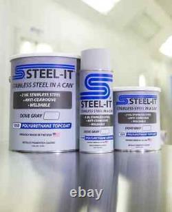 STEEL-IT 1050Q Revêtement en polyuréthane en acier inoxydable gris colombe 1 quart