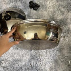 SaladMaster Braiser Wok 316Ti - Acier Inoxydable en Titane 9 QUARTS Poignées USA