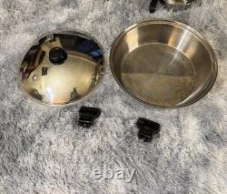 SaladMaster Braiser Wok 316Ti - Acier inoxydable titane 9 QUARTS Poignées USA