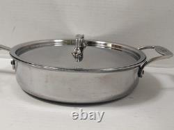 Sauteuse All-Clad D5 en acier inoxydable à cœur de 4 pintes avec couvercle