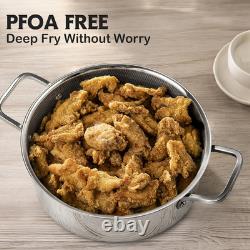 Sauteuse, Poêle Hybride Antiadhésive de 6,5 Quart, Poêle à Poulet, Sans PFOA