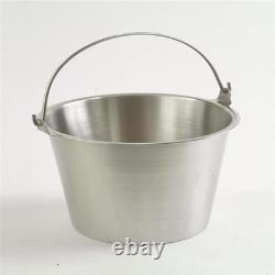 Seau à lait en acier inoxydable brossé pur Admiral Craft 10 pouces 13 quarts