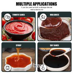 Station de Distribution de Sauces avec Pompe en Acier Inoxydable de 11 Quart - Argent US