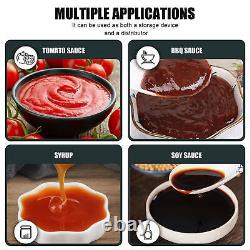 Station de Pompage à Condiments en Acier Inoxydable de 11 Quartes Distributeur de Sauce Argent US