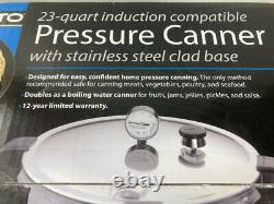 Stérilisateur sous pression Presto 23 litres avec base en acier inoxydable compatible avec l'induction