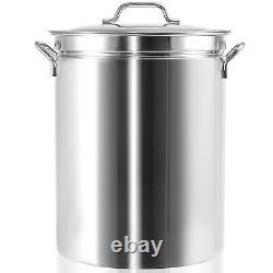 Stockpot en acier inoxydable de 44 litres pour les repas en plein air avec une grande capacité pour les fêtes chics.