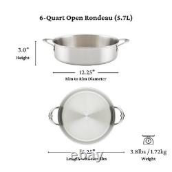 Thomas Keller Insignia par Stainless Steel Rondeau de 6 Quart, Cuisinière à Induction