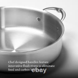 Thomas Keller Insignia par Stainless Steel Rondeau de 6 Quart, Cuisinière à Induction