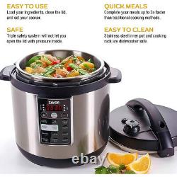 Translate this title in French: Zavor LUX 4 Quart Electric Pressure Multi Slow Cooker Stainless Steel

Zavor LUX 4 Quart Autocuiseur Électrique Multifonction Slow Cooker en Acier Inoxydable