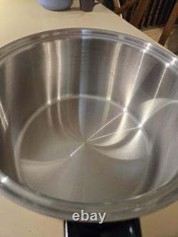 Très grande marmite en acier inoxydable sans eau 12 3/4 x 6 1/2, 12 pintes