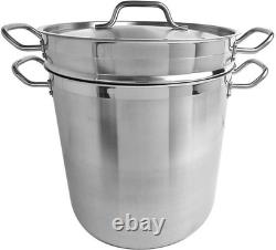 TrueCraftware - 16 Quarts en Acier Inoxydable Double de 16 Quarts