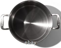 Ustensiles de cuisine Pot de 8 litres en acier inoxydable avec couvercle - 5 plis en acier inoxydable.