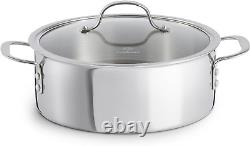 Ustensiles de cuisine en acier inoxydable Tri-Ply, cocotte hollandaise, 5 litres