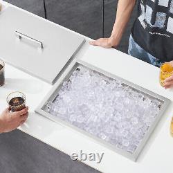 VEVOR Bac à Glace Inox de 32 Quart - Réfrigérateur à Glace - Bac à Glace 20x14x13