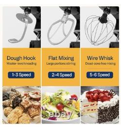 VIVOHOME Batteur sur socle multifonction 3 en 1 avec bol en acier inoxydable de 6 quarts