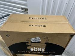 VIVOHOME Batteur sur socle multifonction 3 en 1 avec bol en acier inoxydable de 6 quarts