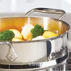 Vapeur en acier inoxydable de 5 quarts, soucieuse de la santé, idéale pour une cuisine savoureuse