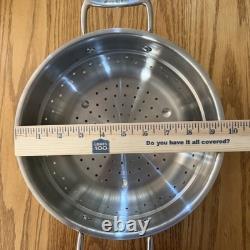 Viking & All Clad casserole à pâtes en acier inoxydable 3 plis avec couvercle, 8 pintes, ensemble de 4 pièces