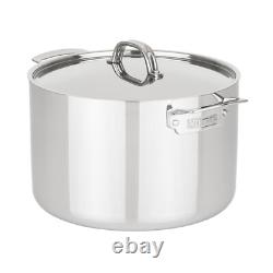 Viking Casserole en Acier Inoxydable 3-Ply, Pot à Soupe de 12 Quarts avec Couvercle, K