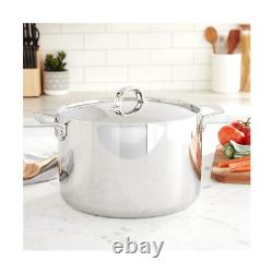 Viking Casserole en Acier Inoxydable 3-Ply, Pot à Soupe de 12 Quarts avec Couvercle, K
